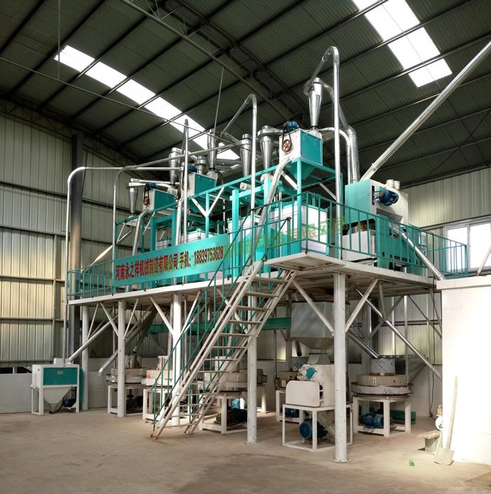 齐齐哈尔湖北襄樊石磨面粉机安装调试成功